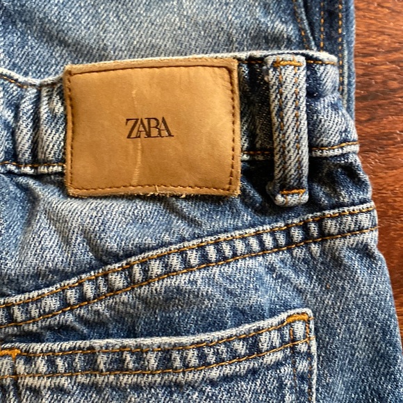 Zara Kids Stone Washed Blue Denim Jeans Bell Bottoms  Pants Size 7 - Picture 6 of 11